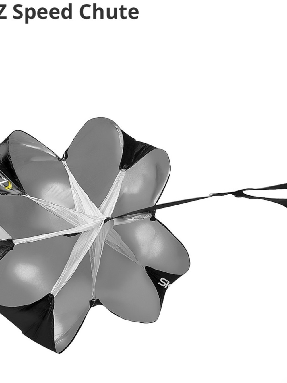 SKLZ Speed Chute - Black and Gray Training Parachute